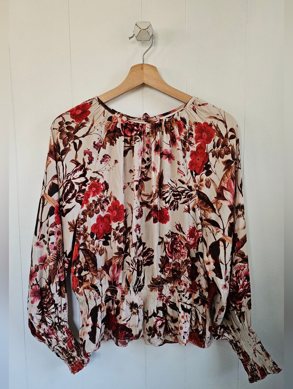 H&M Floral Long-Sleeve Blouse